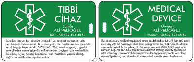 CPAP Bagaj Etiketi
